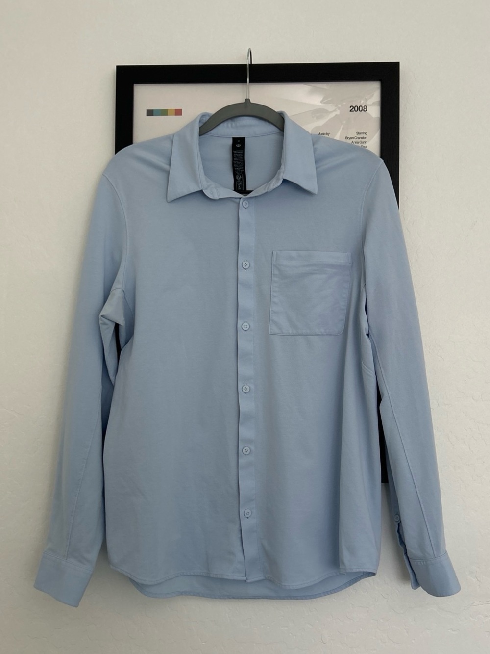 Lululemon Light Blue Long-Sleeve Button-Up Shirt